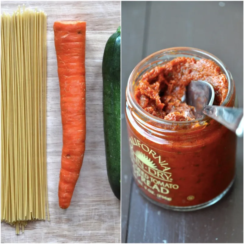 3-Color Pasta with Sun-Dried Tomato Sauce