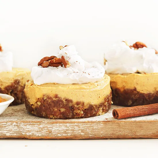 Vegan Pumpkin Cheesecake (No-Bake!)