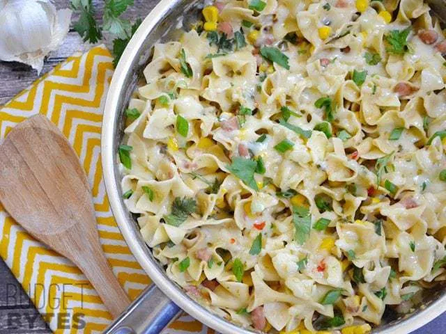 Creamy Vegetarian Enchilada Pasta