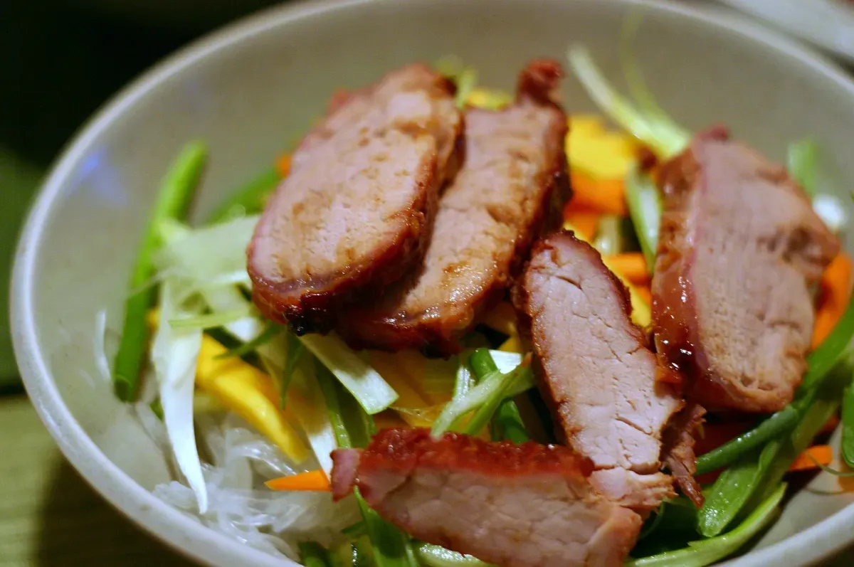 cellophane noodle salad with roast pork