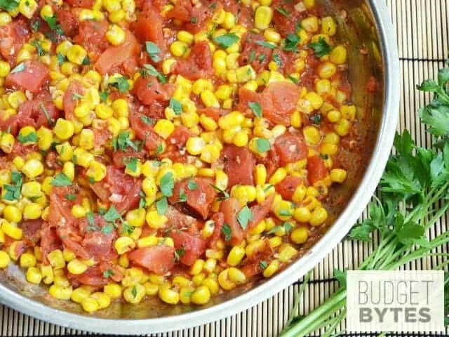 Sautéed Corn and Tomatoes