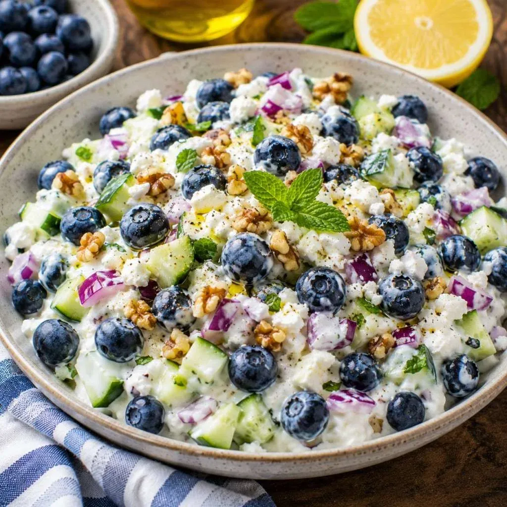 Fresh Greek Blueberry Yogurt Salad – Creamy and Flavorful