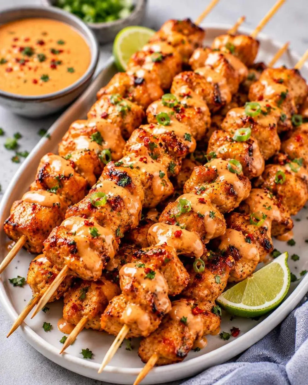 Juicy Bang Bang Chicken Skewers – Spicy and Flavorful