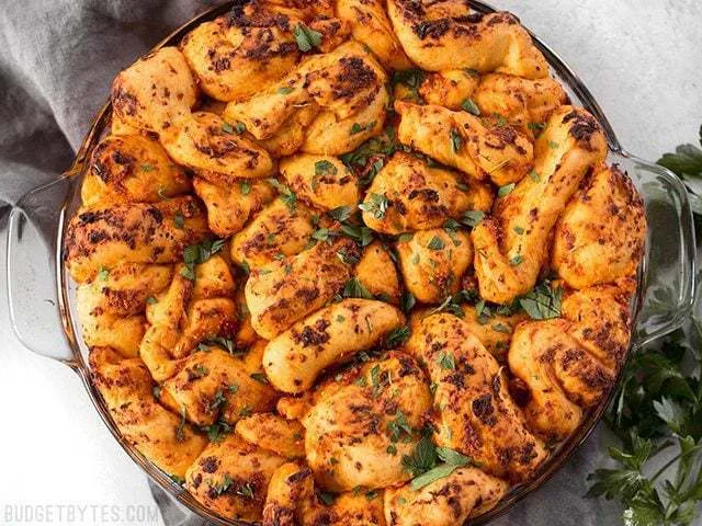 Tomato Herb Pull Apart Bread