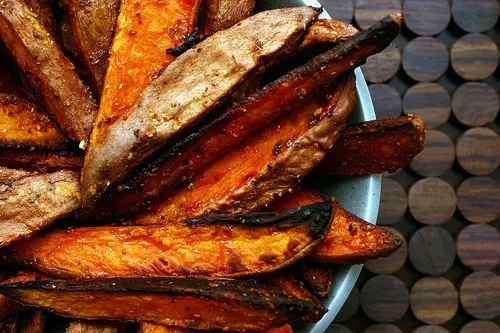 spicy sweet potato wedges + five etceteras