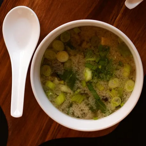 15-Minute Miso Soup with Greens and Tofu