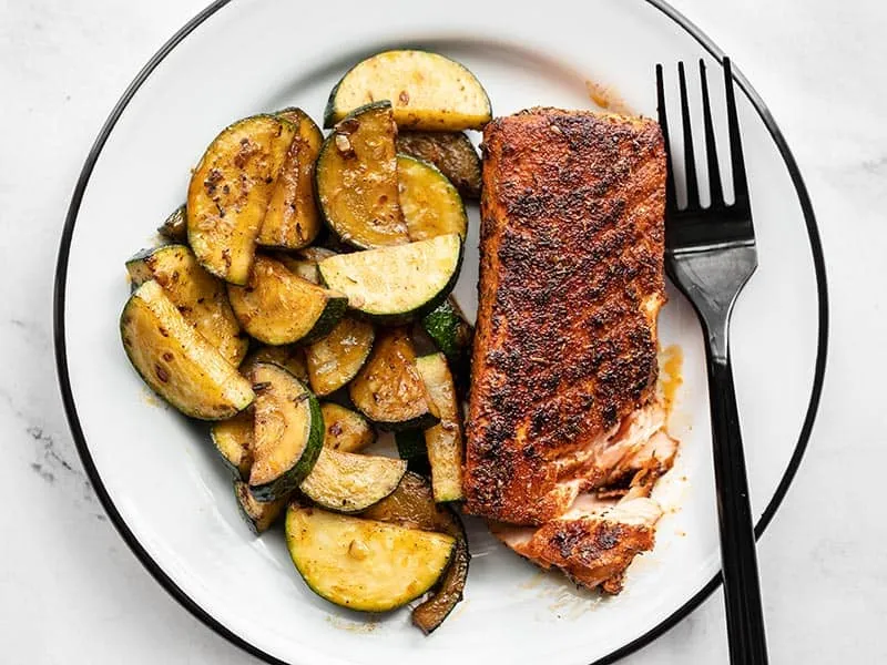 Blackened Salmon with Zucchini