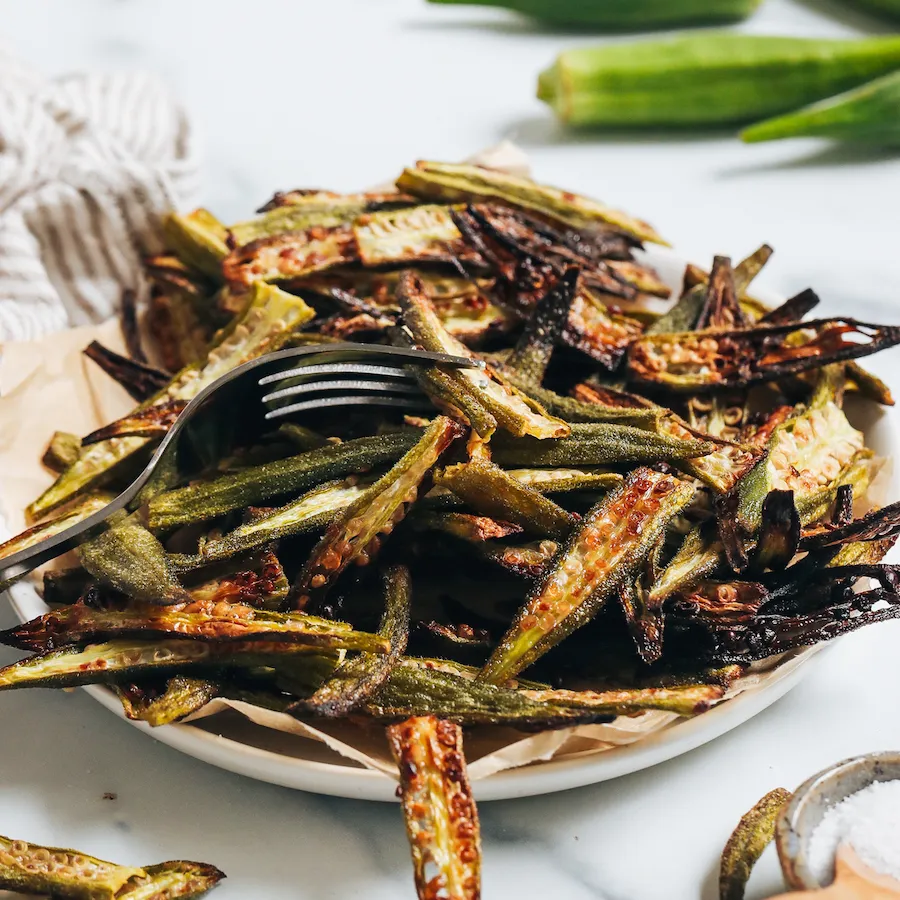 Crispy Oven Roasted Okra