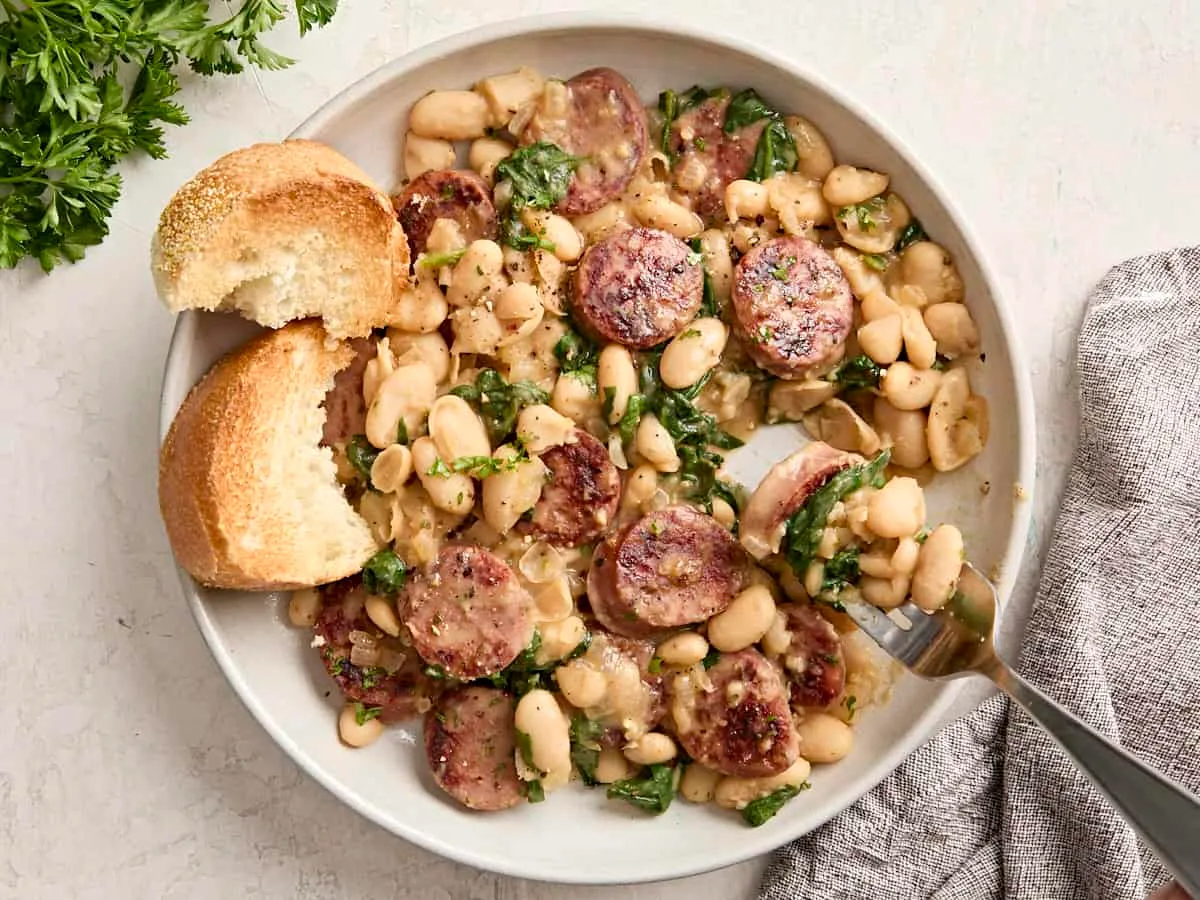 Chicken Sausage White Bean Skillet