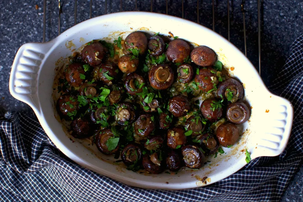 garlic butter roasted mushrooms