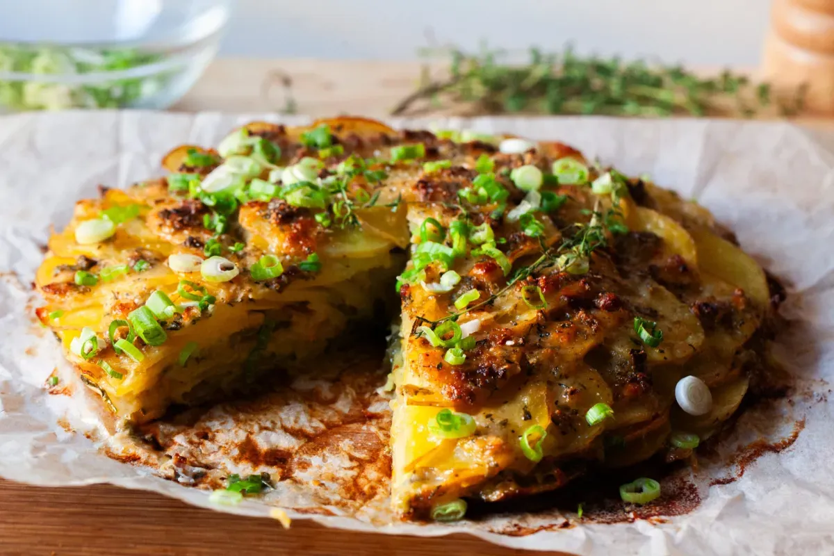 herbed summer squash and potato torte