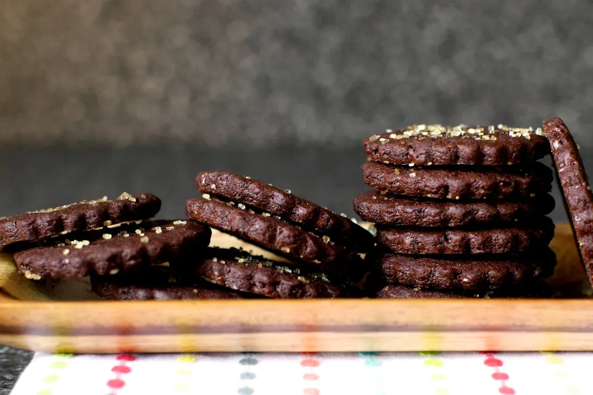 intensely chocolate sables