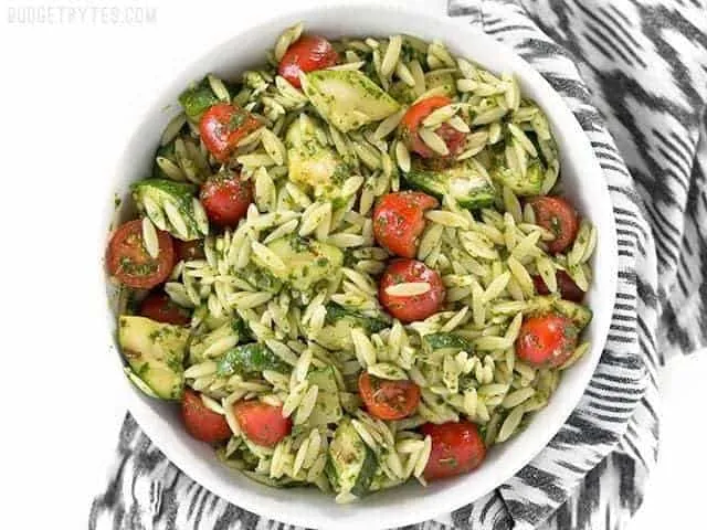 Zucchini and Orzo Salad with Chimichurri