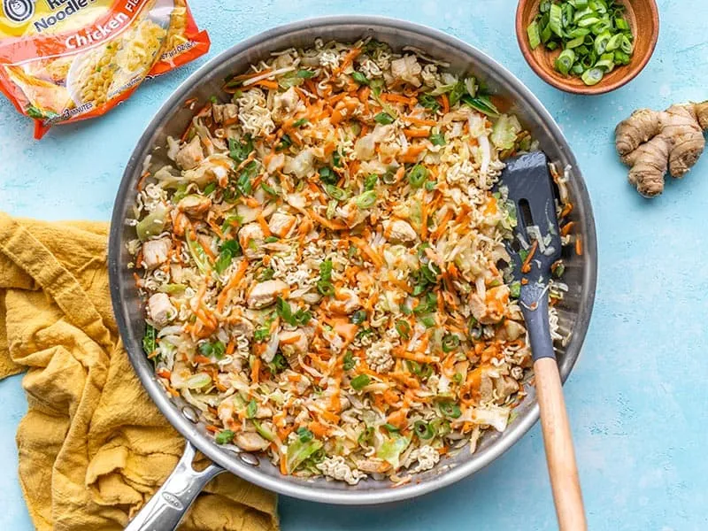 Crunchy Chicken Ramen Stir Fry