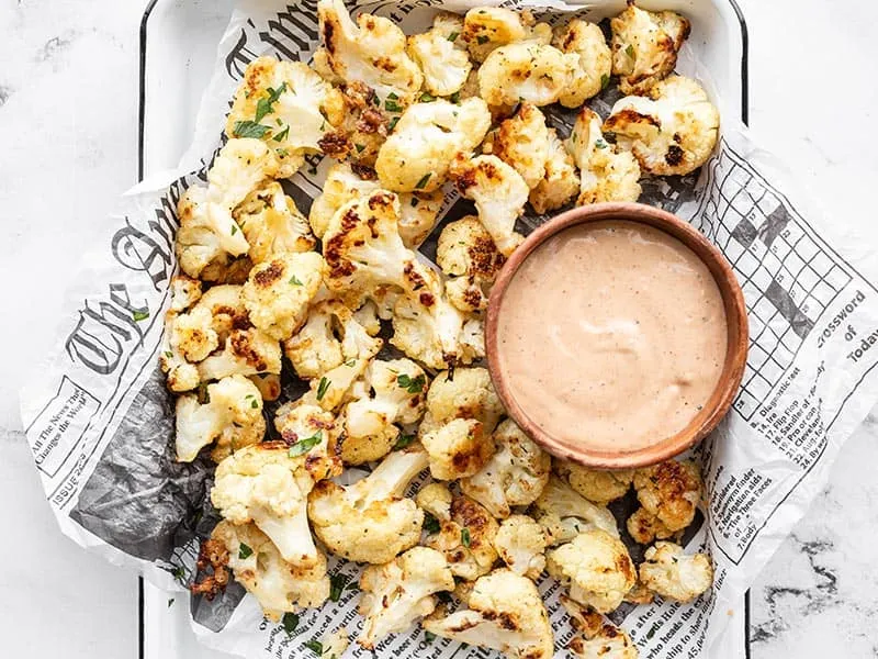 Garlic Parmesan Roasted Cauliflower