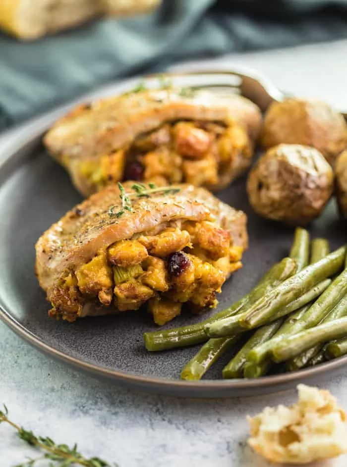 Oven Baked Stuffed Pork Chops