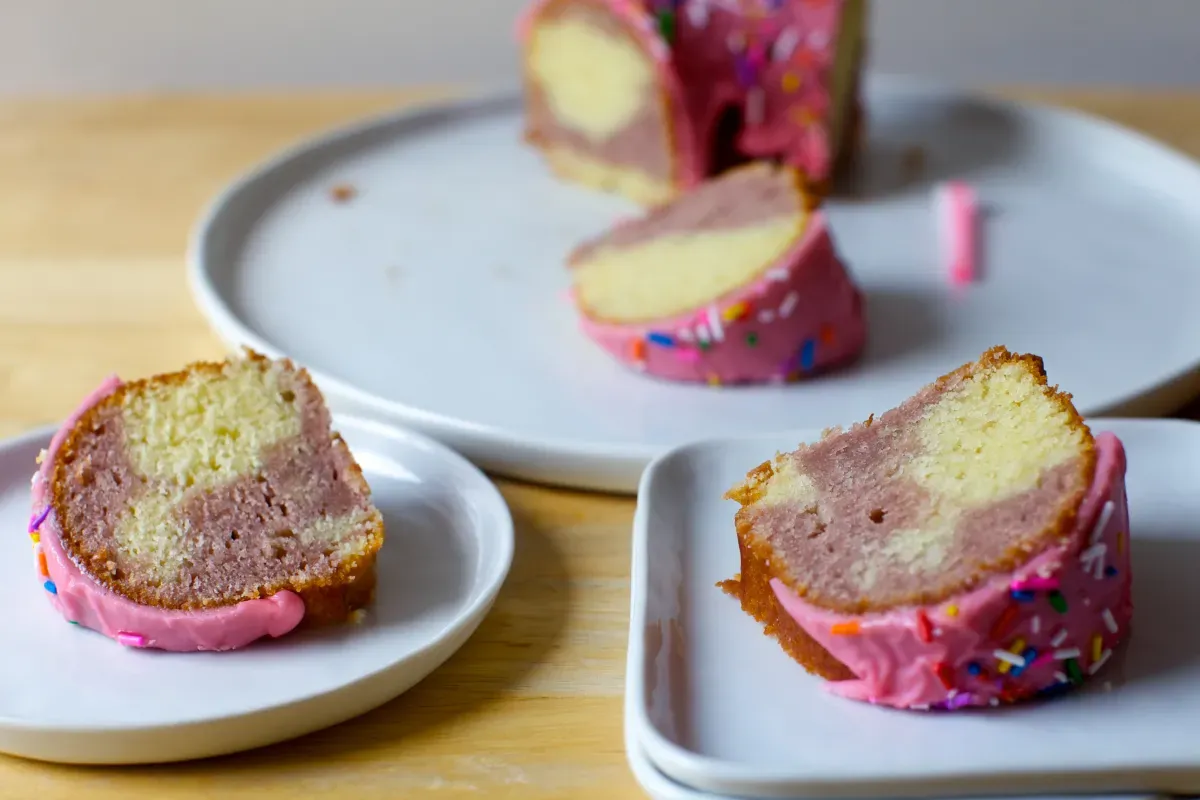 marbled raspberry pound cake