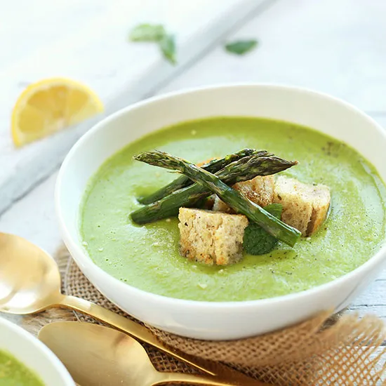 Creamy Asparagus and Pea Soup