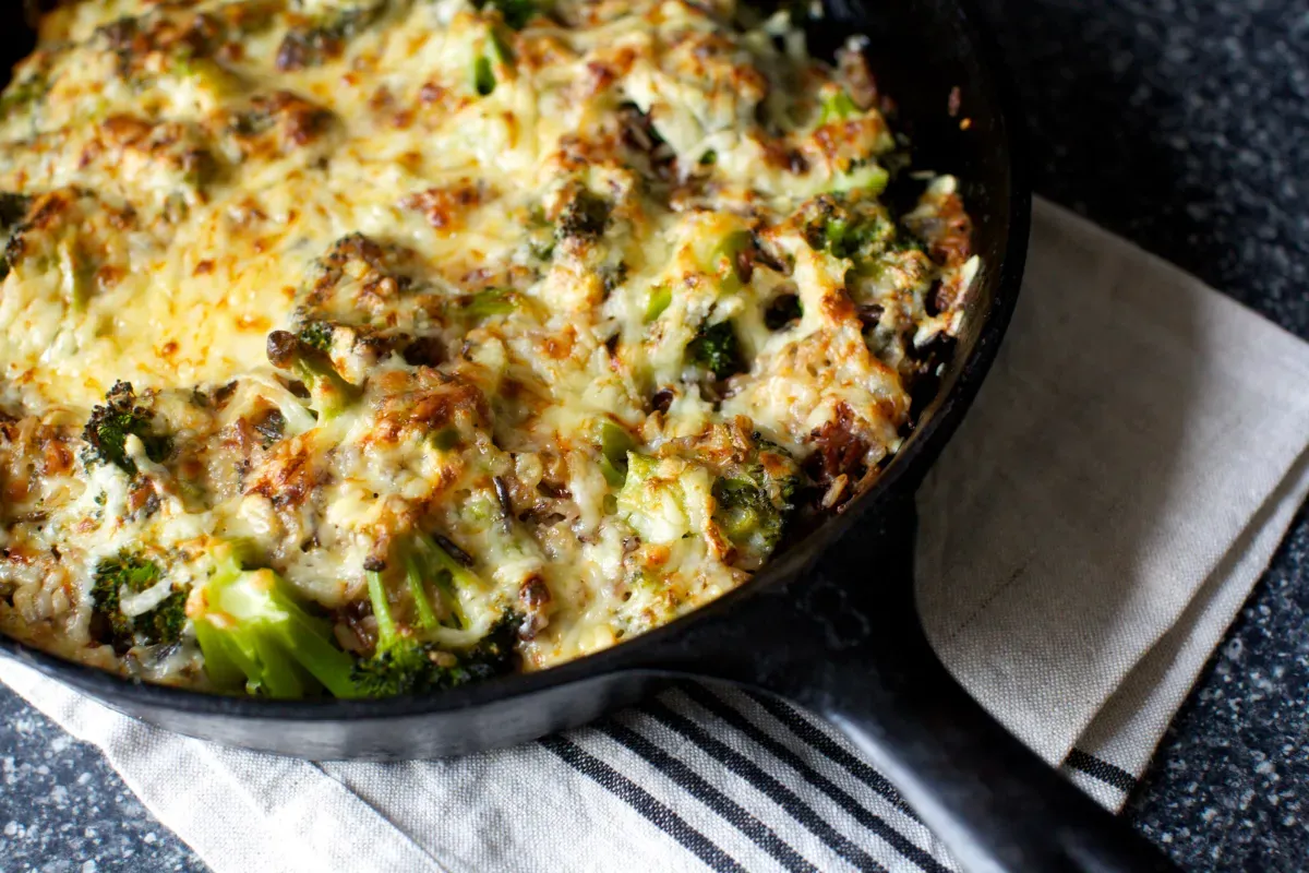 broccoli, cheddar and wild rice casserole