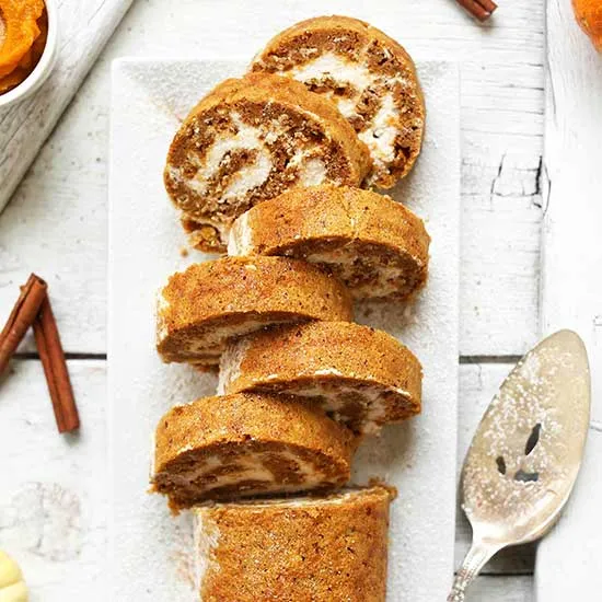 Vegan Gluten-Free Pumpkin Roll