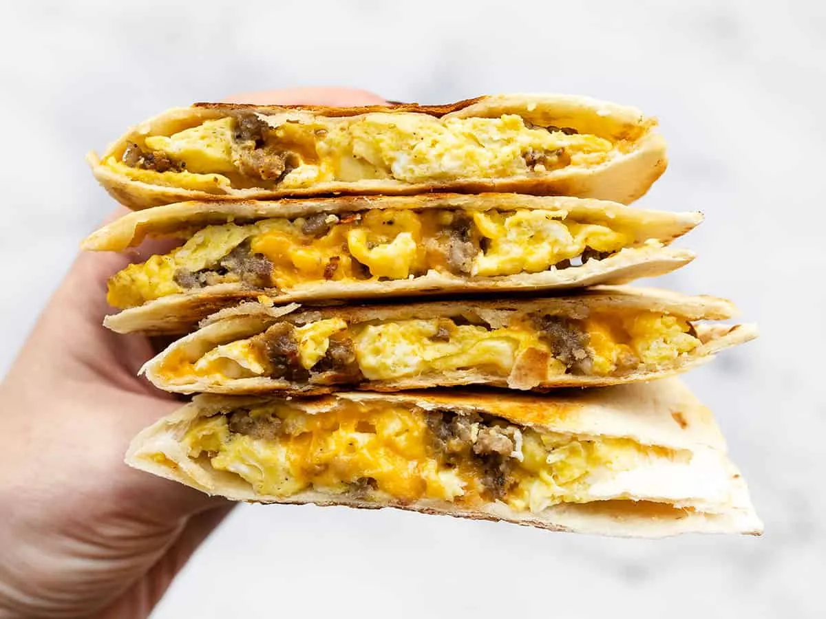 Sausage and Egg Breakfast Quesadillas