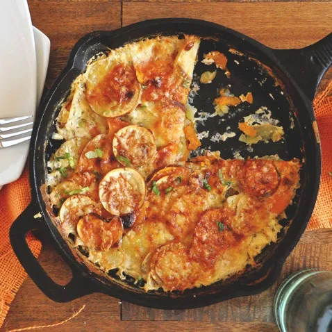 Sweet Potato Parmesan Gratin