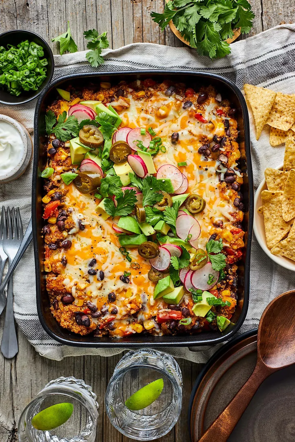Black Bean Quinoa Enchilada Bake
