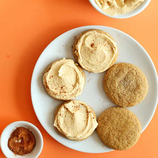 Vegan Pumpkin Sugar Cookies
