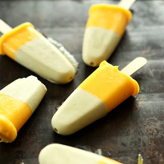 Mango Green Tea Pops