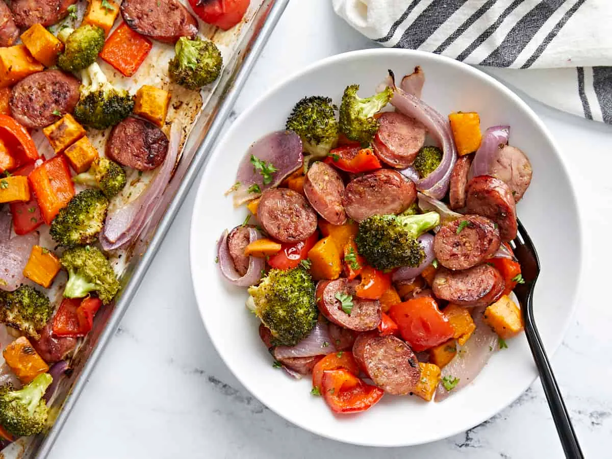 Sheet Pan Chicken Sausage Dinner