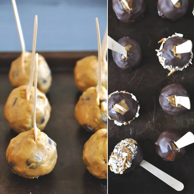 Pumpkin Cookie Dough Pops