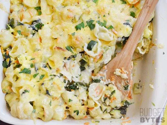 Vegetable Alfredo Pasta Bake