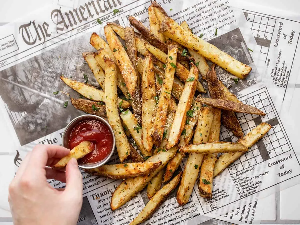 Oven Baked Garlic Parmesan Fries