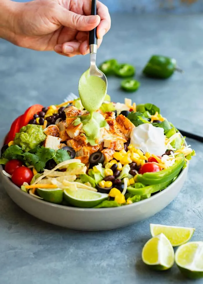 Southwest Salad with Cilantro Lime Dressing