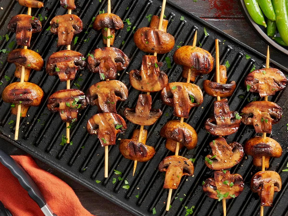 Smoky Grilled Mushroom Kebabs