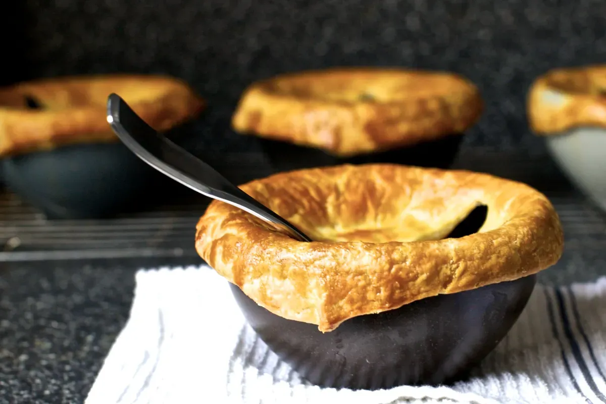 pancetta, white bean and chard pot pies