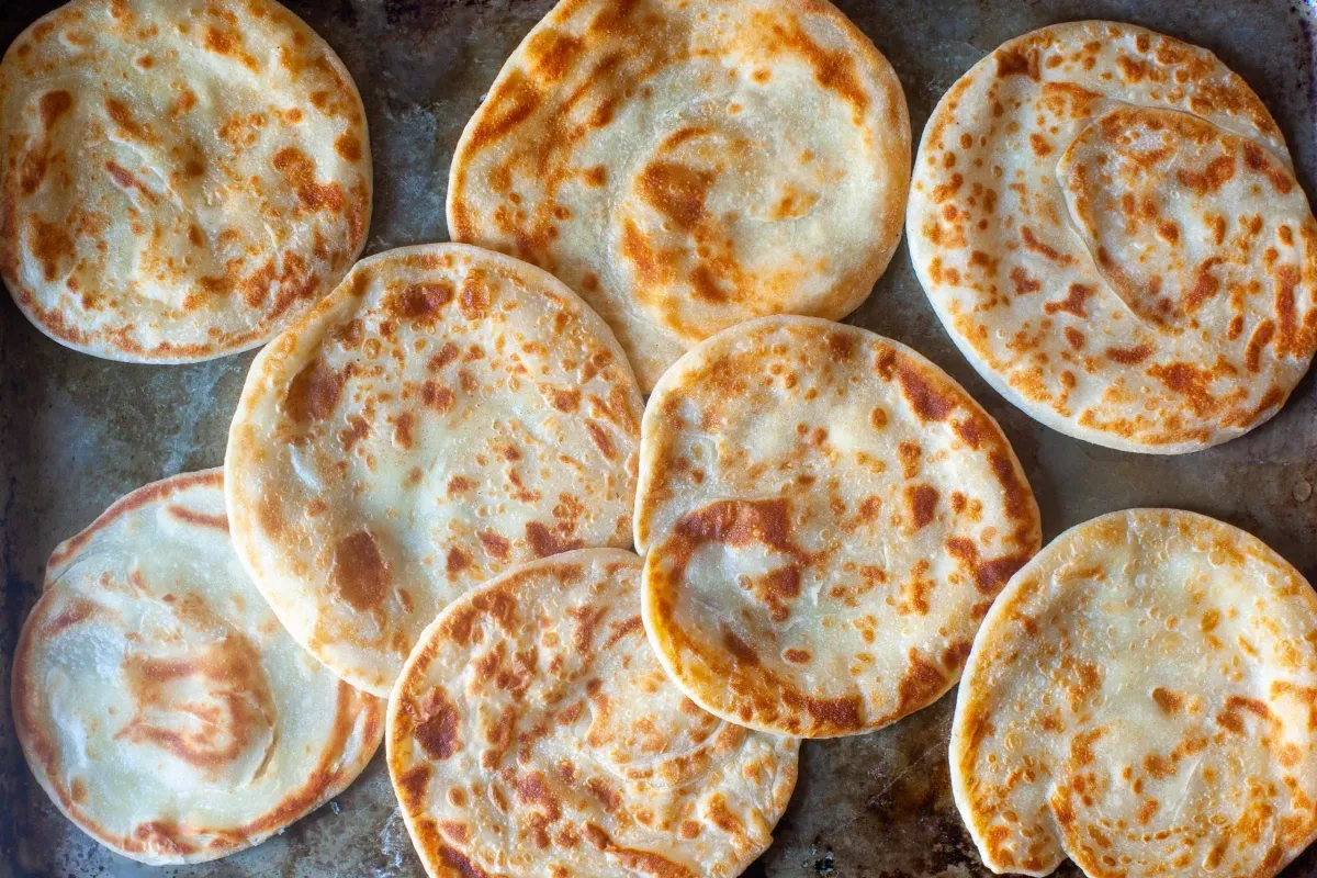 layered yogurt flatbreads