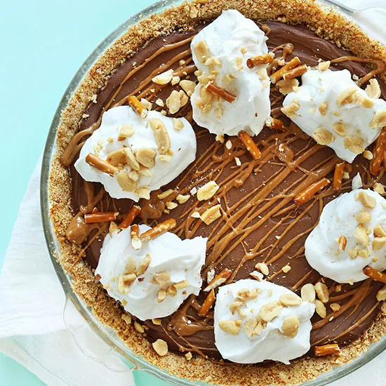 Pretzel Peanut Butter Chocolate Pie