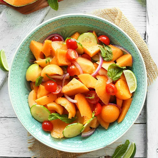 Summer Tomato & Cantaloupe Salad