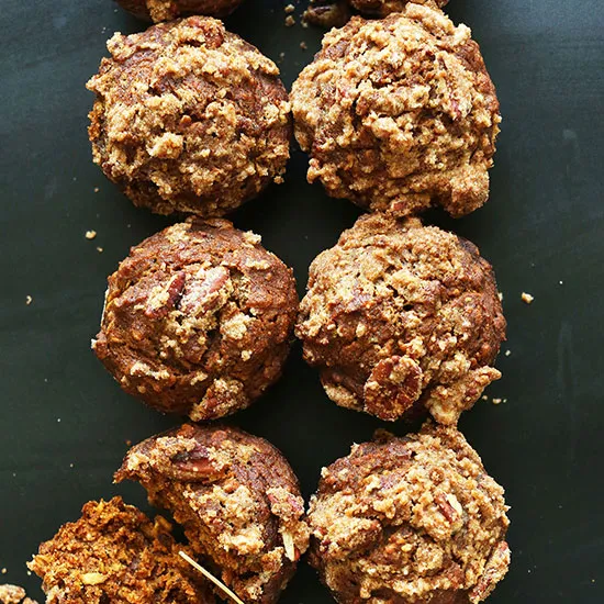 1-Bowl Pumpkin Muffins (Vegan + GF)