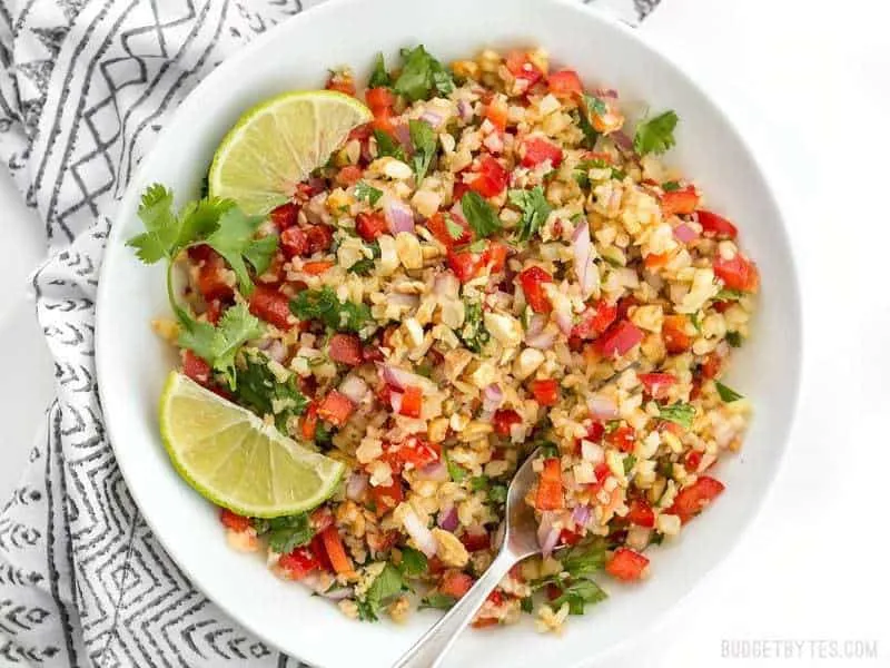 Peanut Lime Cauliflower Salad