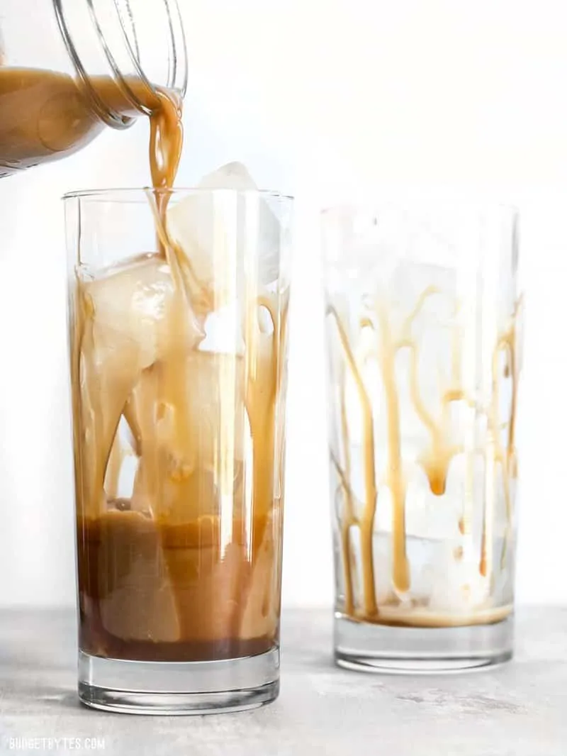 Homemade Salted Caramel Iced Coffee