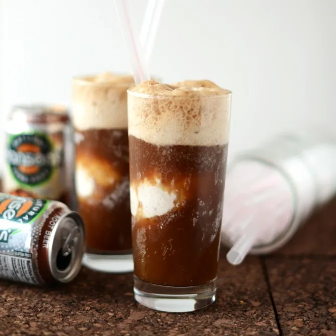Vodka Root Beer Floats with Coconut Ice Cream