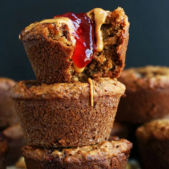 Peanut Butter and Jelly Muffins (Vegan + GF)