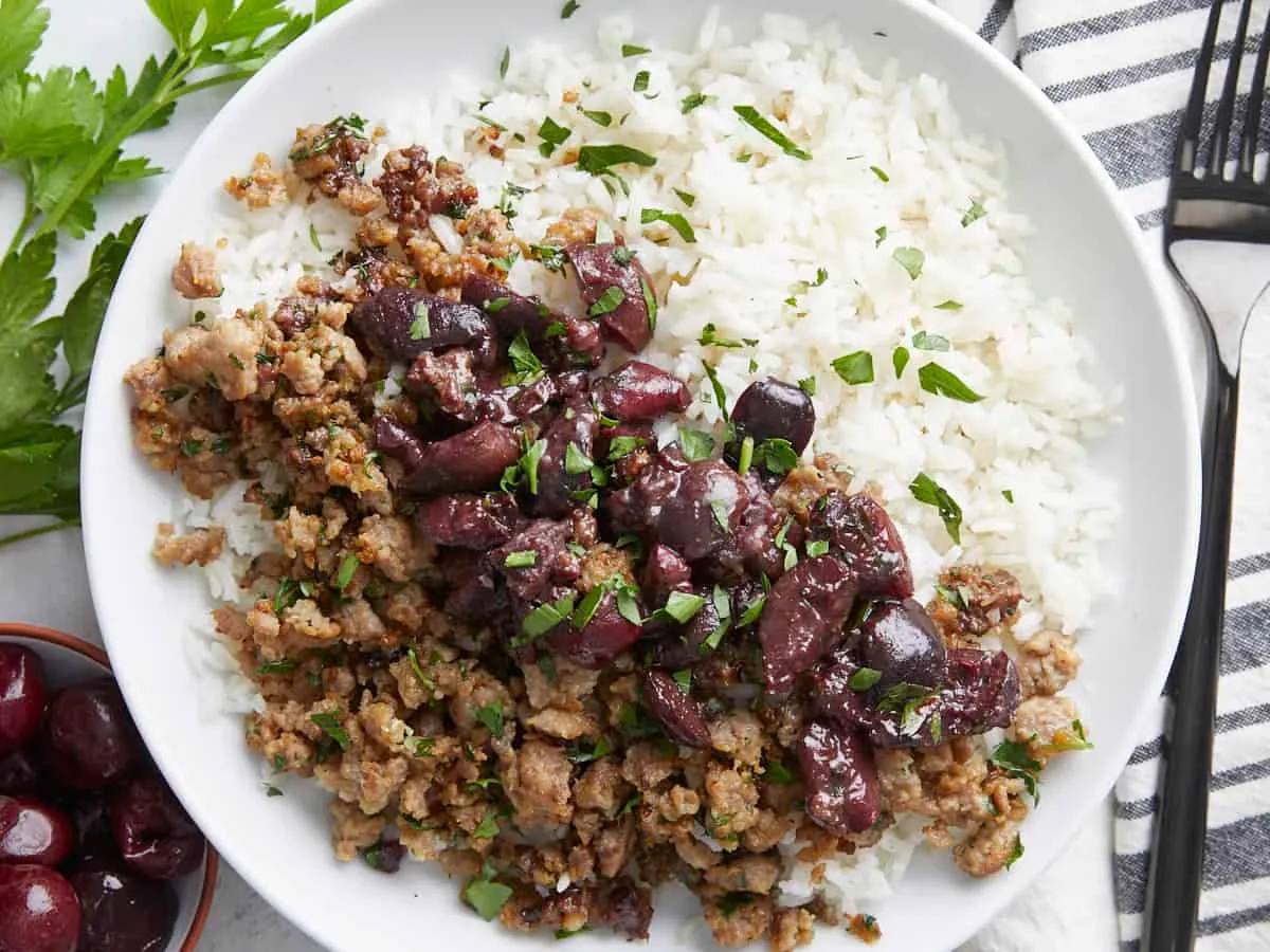 Pork and Cherry Rice Bowls