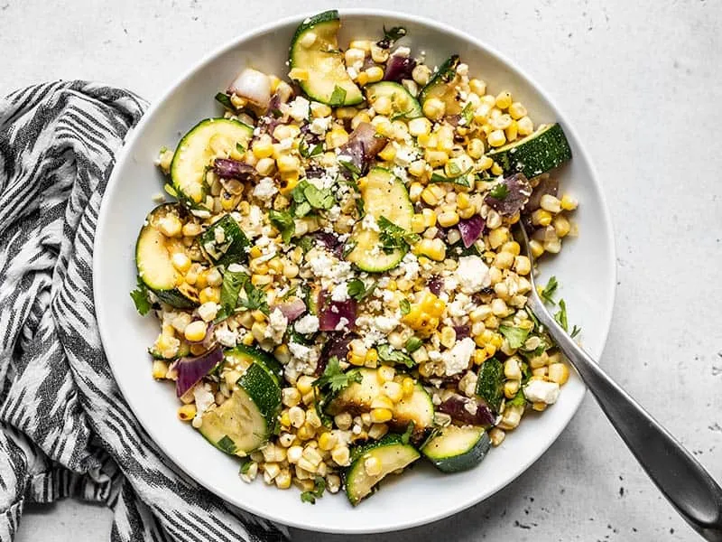 Charred Corn and Zucchini Salad