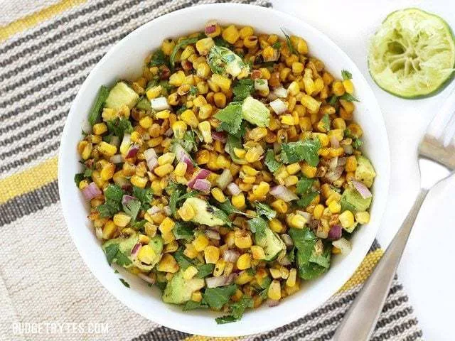 Warm Corn and Avocado Salad