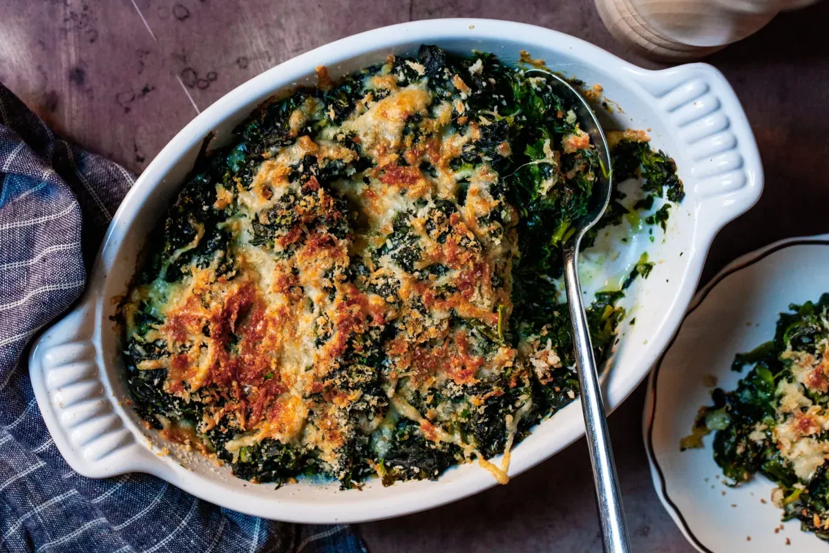 the best baked spinach