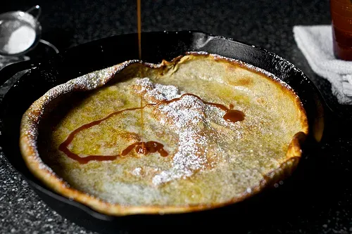 buckwheat baby with salted caramel syrup