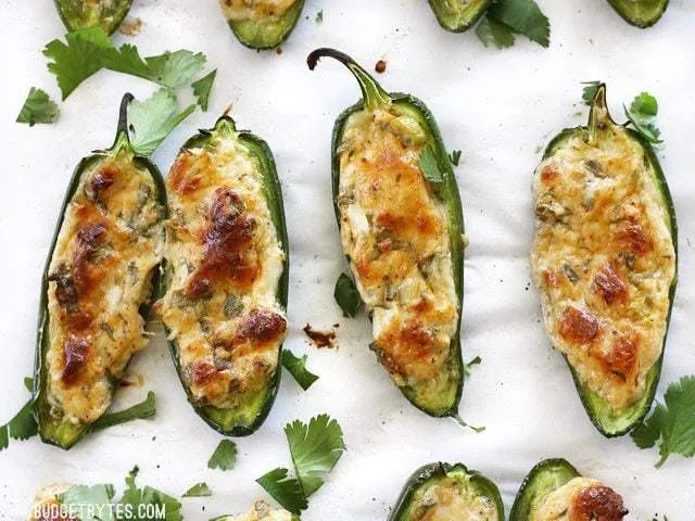 Cheesy Scallion Stuffed Jalapeños